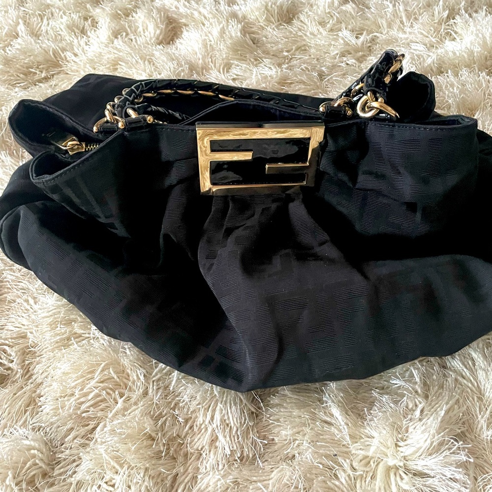 Fendi Zucca Baguette Shoulder Bag